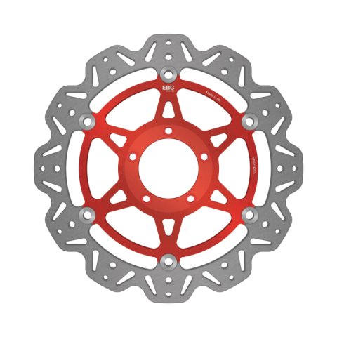 EBC 04-06 Ducati 749 Dark Monoposto/Biposto Front Left/Right Vee Floating Red Rotor
