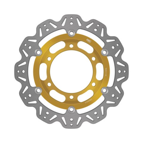 EBC 1992 Triumph Hinckley Daytona 750 3 cyl Front Left/Right Vee Floating Gold Rotor