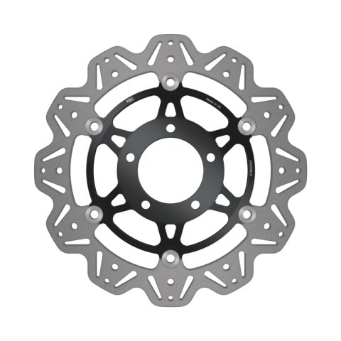EBC 01-04 Triumph Hinckley Daytona 955i (w/5 Bolt Sngl Side Arm) Frt Lft/Rght Vee Floating Blk Rotor