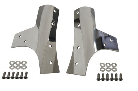 Kentrol 07-18 Jeep Wrangler JK Windshield Supports Pair - Polished Silver