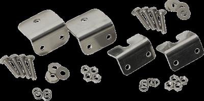 Kentrol 72-86 Jeep CJ Strut Rod Mounting Brackets 4 Pieces Fiberglass - Polished Silver
