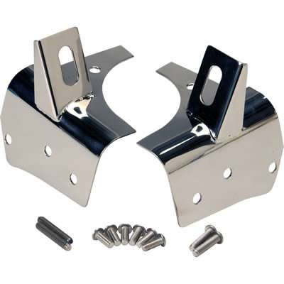 Kentrol 97-06 Jeep Wrangler TJ Light Bracket Pair - Polished Silver