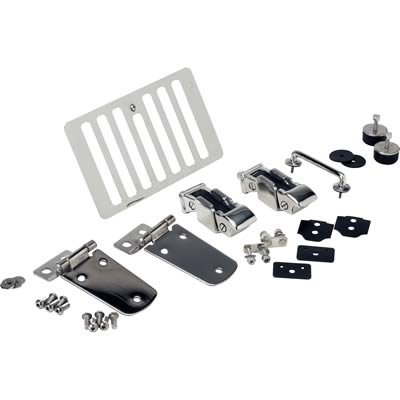 Kentrol 98-06 Jeep Wrangler TJ Hood Kit - Polished Silver