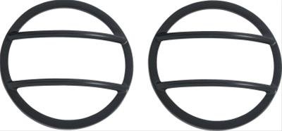 Kentrol 07-18 Jeep Wrangler JK Front Marker Covers Pair - Powdercoat Black
