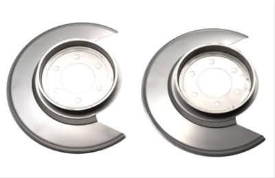 Kentrol 76-78 Jeep CJ Disc Brake Dust Cover Pair - Polished Silver
