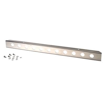 Kentrol 87-95 Jeep Wrangler YJ 54 Inch Front Bumper with holes - Polished Silver