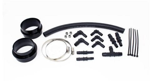 Torque Solution Turbo Inlet Hose Black (Non-Recirc): 02-07 Subaru WRX / 04-20 STI / 05-09 Legacy GT