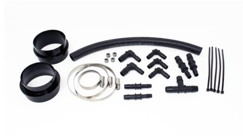 Torque Solution Turbo Inlet Hose Black (Recirc): 02-07 WRX / 04-20 STI / 05-09 Legacy GT (3in Inlet)