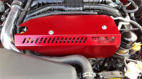 Torque Solution Engine Pulley Cover 2015+ Subaru WRX/2014+ Forester XT - Red