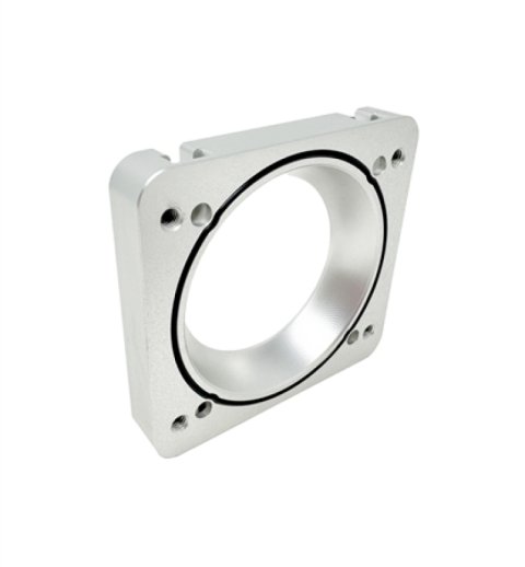 Torque Solution 06-21 Subaru STI / 08-14 Subaru WRX Big Bore 76mm Throttle Body Adapter - Silver