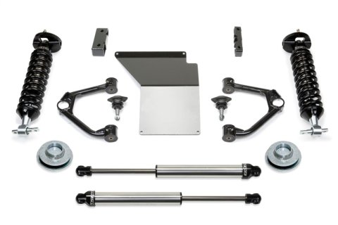 Fabtech 07-14 GM C/K1500 SUV 2WD/4WD 4in Budget UCA System w/DL 2.5 Coilovers & Rear DL Shocks