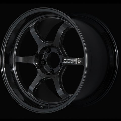 Advan R6 18x10.0 +24 5x114.3 Racing Titanium Black Wheel