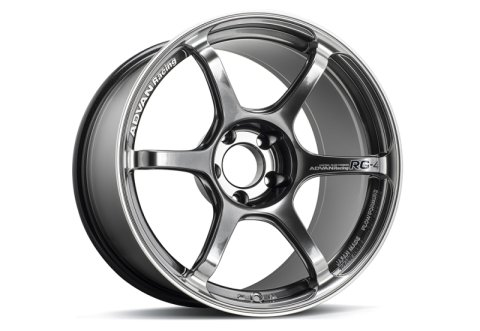 Advan RG-4 18x8.5 +50 5x114.3 Racing Hyper Black and Ring Wheel
