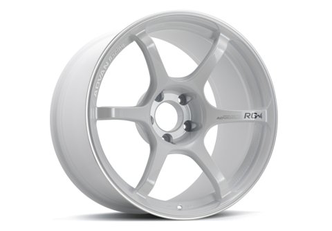 Advan RG-4 18x10 +35 5x114.3 Racing White Metallic and Ring Wheel