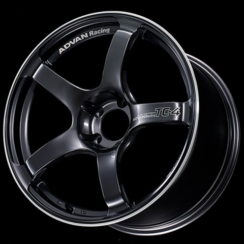 Advan TC4 18x8 +45 5x114.3 Racing Gun Metallic and Ring Wheel