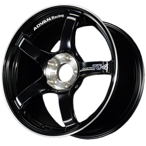 Advan TC4 18x10 +35 5x114.3 Racing Gloss Black and Diamond Cut Wheel