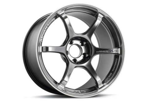 Advan RG-4 18x9.5 +38 5x114.3 Racing Hyper Black and Ring Wheel