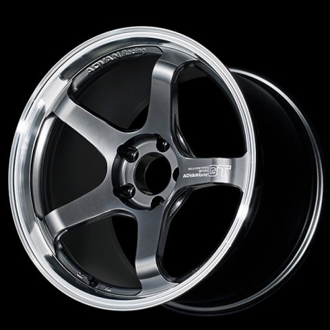 Advan GT Beyond 17x8.0 +45 5x114.3 Machined Hyper Platinum Black