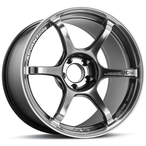 Advan RG-4 17x8.0 / +37 / 5x114.3 - Racing Hyper Black & Ring