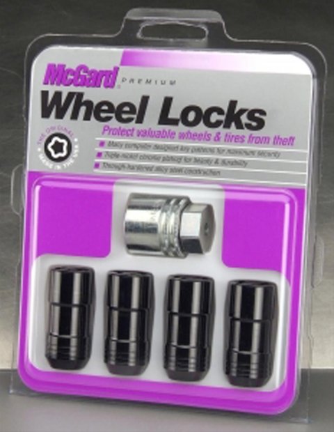 McGard Wheel Lock Nut Set - 4pk. (Cone Seat Duplex) 9/16-18 / 7/8 Hex / 2.5in. Length - Black