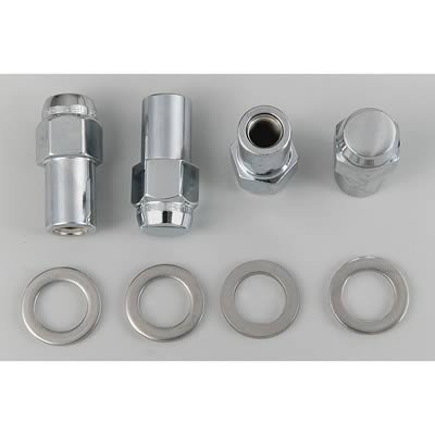 McGard Hex Lug Nut (Long Shank - .946in.) 7/16-20 / 13/16 Hex / 1.85in. Length (4-Pack) - Chrome