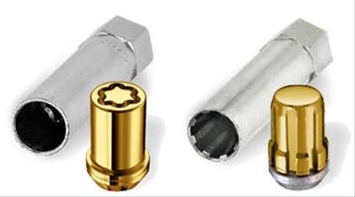 McGard SplineDrive Tuner 5 Lug Install Kit w/Locks & Tool (Cone) M12X1.5 / 13/16 Hex - Gold