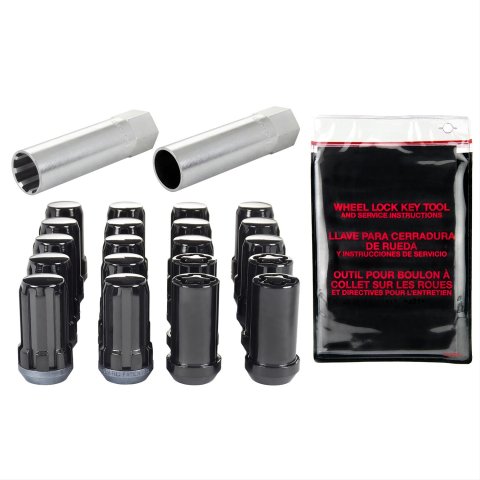 McGard SplineDrive Tuner 8 Lug Install Kit w/Locks & Tool (Cone) M14X1.5 / 22mm Hex - Blk