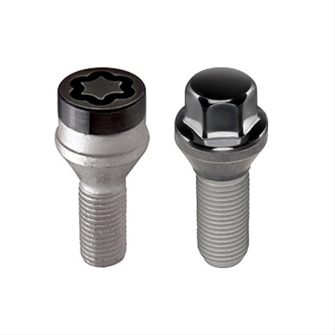 McGard 5 Lug Hex Install Kit w/Locks (Radius Seat Bolt) M14X1.5 / 17mm Hex / 27.5mm Shank L. - Black