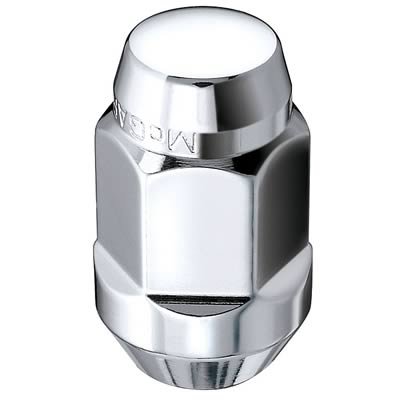 McGard Hex Lug Nut (Cone Seat Bulge Style) 1/2-20 / 3/4 Hex / 1.45in. Length (Box of 100) - Chrome