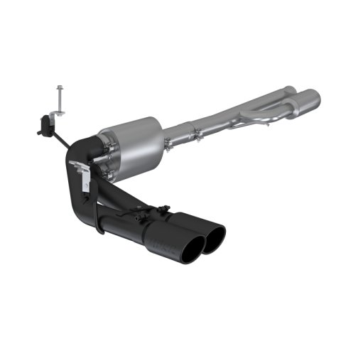 MBRP 2019+ Chevrolet Silverado 1500 4.5L/5.3L Pre-Axle Dual Side Exit w/ 4in OD Tip- Black Coated