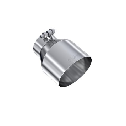 MBRP Universal T304 Stainless Steel Tip, 3in ID / 5in OD Out / 6.5in Length / Angle Cut Single Wall