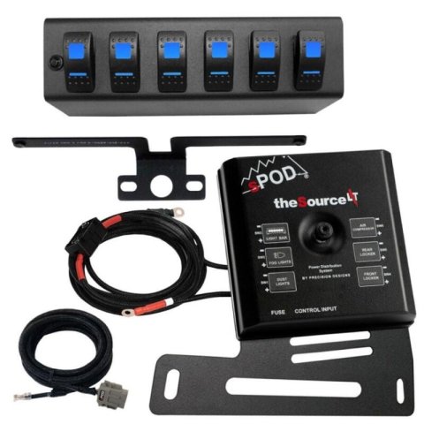 sPOD 07-08 Jeep Wrangler JK SourceLT w/Blue LED Switch Panel