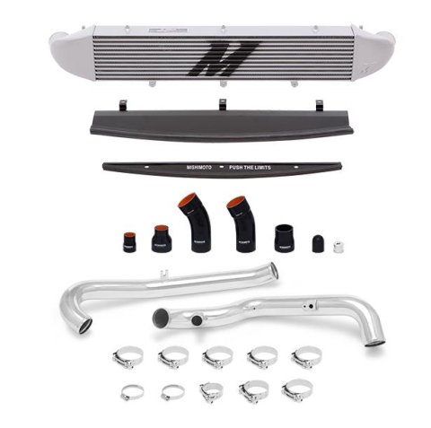 Mishimoto 2014-2016 Ford Fiesta ST 1.6L Front Mount Intercooler (Black) Kit w/ Pipes (Silver)