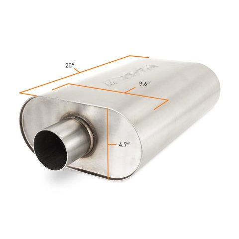 Mishimoto Universal Resonator with 2.5in Inlet/Outlet - Brushed