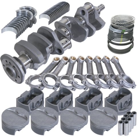 Eagle Chevy Pro Street 384 Rotating Assembly 4140 Crankshaft w/ 4340 I Beam Rods & Flat Top Pistons