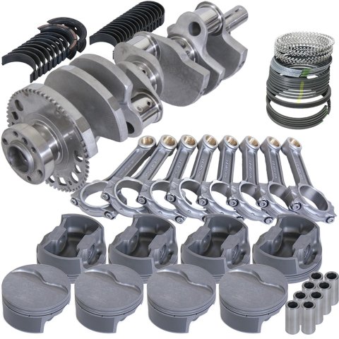 Eagle Chevy LS3 4in 4140 Crank 6.125in 4340 Rods -5.8cc Flat Piston Pro Street Rotating Assembly