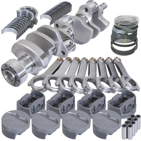 Eagle Chevy LT1 350 1Pc 3.750in Crank 6.000in H-Beam -5cc Flat Top 4.030in Pistons Rotating Assembly
