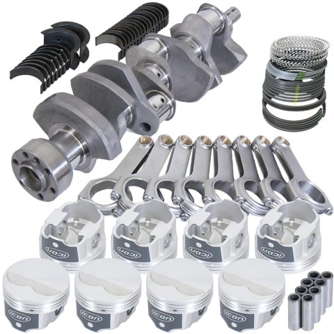 Eagle Chevy LT1 350 1Pc 3.480in Crank 5.700in H-Beam -3.7cc 4.000in Pistons Rotating Assembly