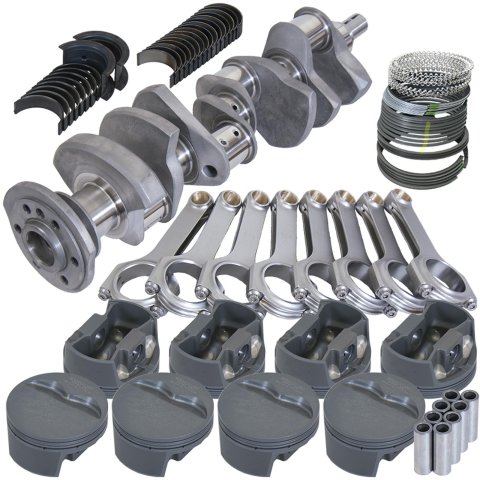Eagle Chevy 327 3.250in Crank 6.125in H-Beam -5cc Flat Top 4.040in Pistons Rotating Assembly