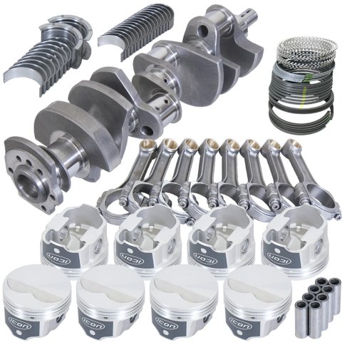 Eagle Chevy 350 IMCA 3.480in Crank 5.700in I-Beam Rods -3.7cc 4.030in Pistons Rotating Assembly