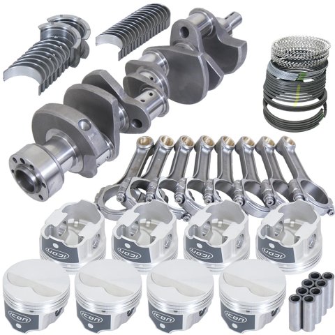 Eagle Chevy LT1350 1Pc 3.480in Crank 5.700in I-Beam Rods -3.7cc 4.060in Pistons Rotating Assembly