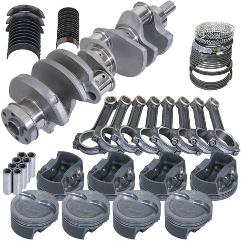 Eagle Ford 351W 4.000in Crank 6.250in I-Beam Rods -26cc Inv Dome 4.040in Pistons Rotating Assembly