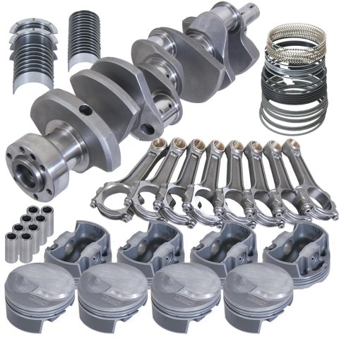 Eagle Chevy 454 1Pc 4.250in Crank 6.385in I-Beam Rods 18cc Dome 4.350in Pistons Rotating Assembly
