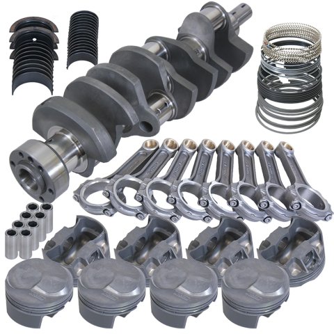 Eagle Chevy 454 1Pc 4.250in Crank 6.385in I-Beam Rods 43cc Dome 4.350in Pistons Rotating Assembly