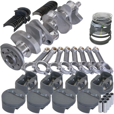 Eagle Chevy 350 3.480in Crank 6.000in I-Beam Rods -5cc Flat Top 4.040in Pistons Rotating Assembly