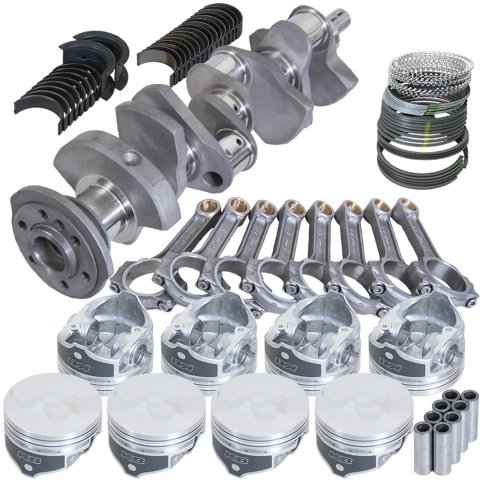 Eagle Chevy 350 2Pc 3.480in Crank 6.000in I-Beam Rod -7cc Flat Top 4.040in Pistons Rotating Assembly