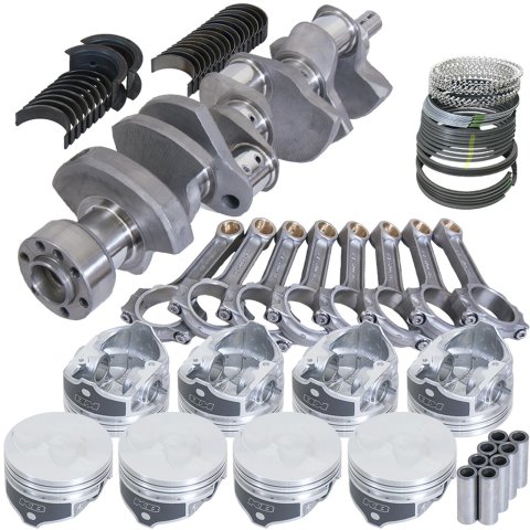 Eagle Chevy 350 1Pc 3.480in Crank 6.000in I-Beam Rod -7cc Flat Top 4.060in Pistons Rotating Assembly