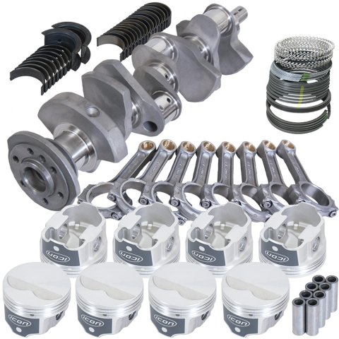 Eagle Chevy 350 3.480in Crank 5.700in I-Beam Rods -3.7cc Flat Top 4.040in Pistons Rotating Assembly