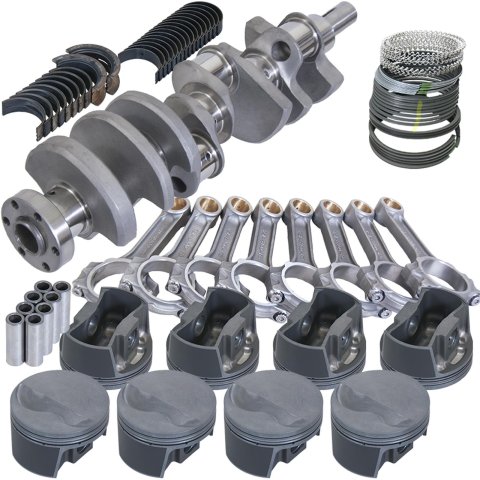 Eagle Ford 289/302 3.000in Crank 5.090in I-Beam Rods -5cc Flat Top 4.040in Pistons Rotating Assembly