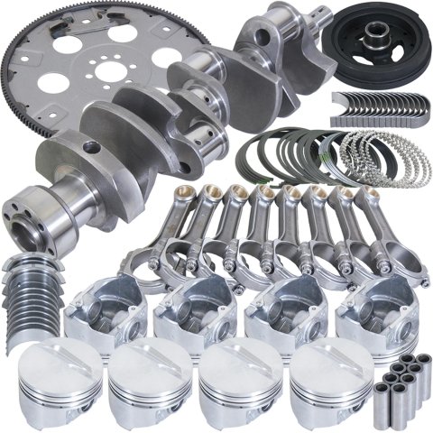 Eagle Chevy 350 1Pc 3.750in Crank 5.700in I-Beam Rods 4.040in Pistons 168 Tooth FP Balanced Assembly